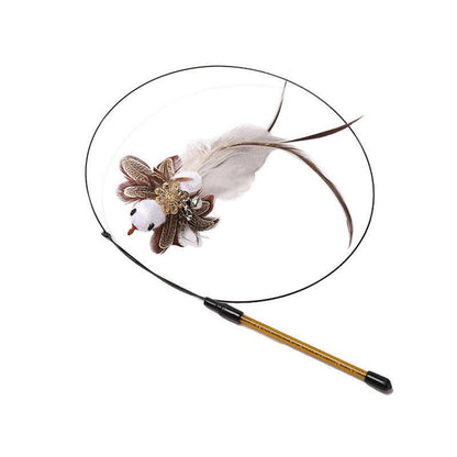 Interactive Feather Cat Teaser Stick