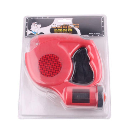 3-In-1 Illuminated Dog Leash With Retractable Garbage Bag