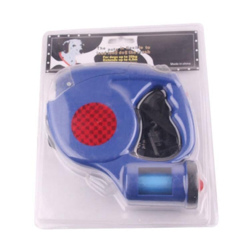 3-In-1 Illuminated Dog Leash With Retractable Garbage Bag