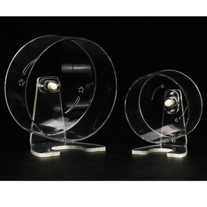 Transparent Acrylic Pet Exercise Wheel - The Ultimate Hamster Fitness