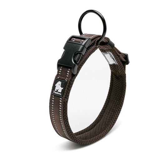Reflective Mesh Dog Collar with Stainless Steel Buckle