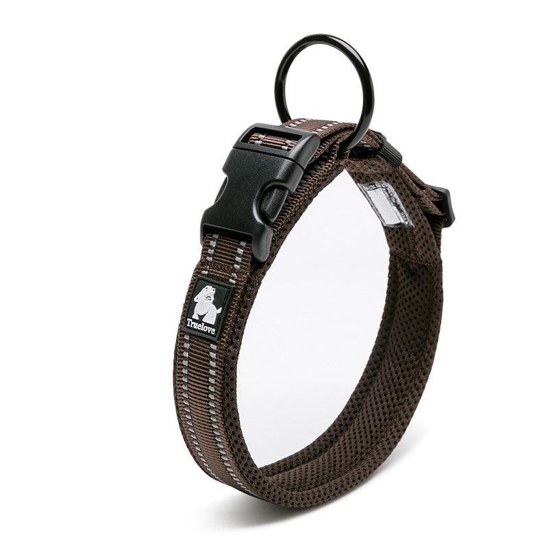 Reflective Mesh Dog Collar with Stainless Steel Buckle