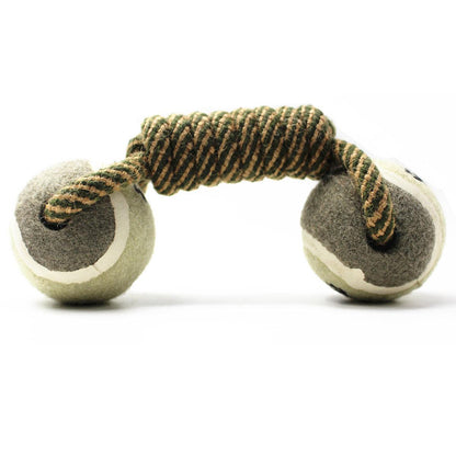 Pet Dental Dumbbell Rope Tennis Ball Chew Toy
