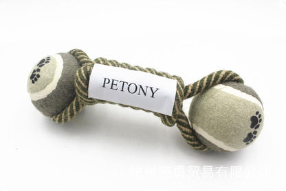 Pet Dental Dumbbell Rope Tennis Ball Chew Toy