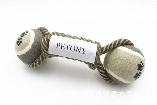 Pet Dental Dumbbell Rope Tennis Ball Chew Toy
