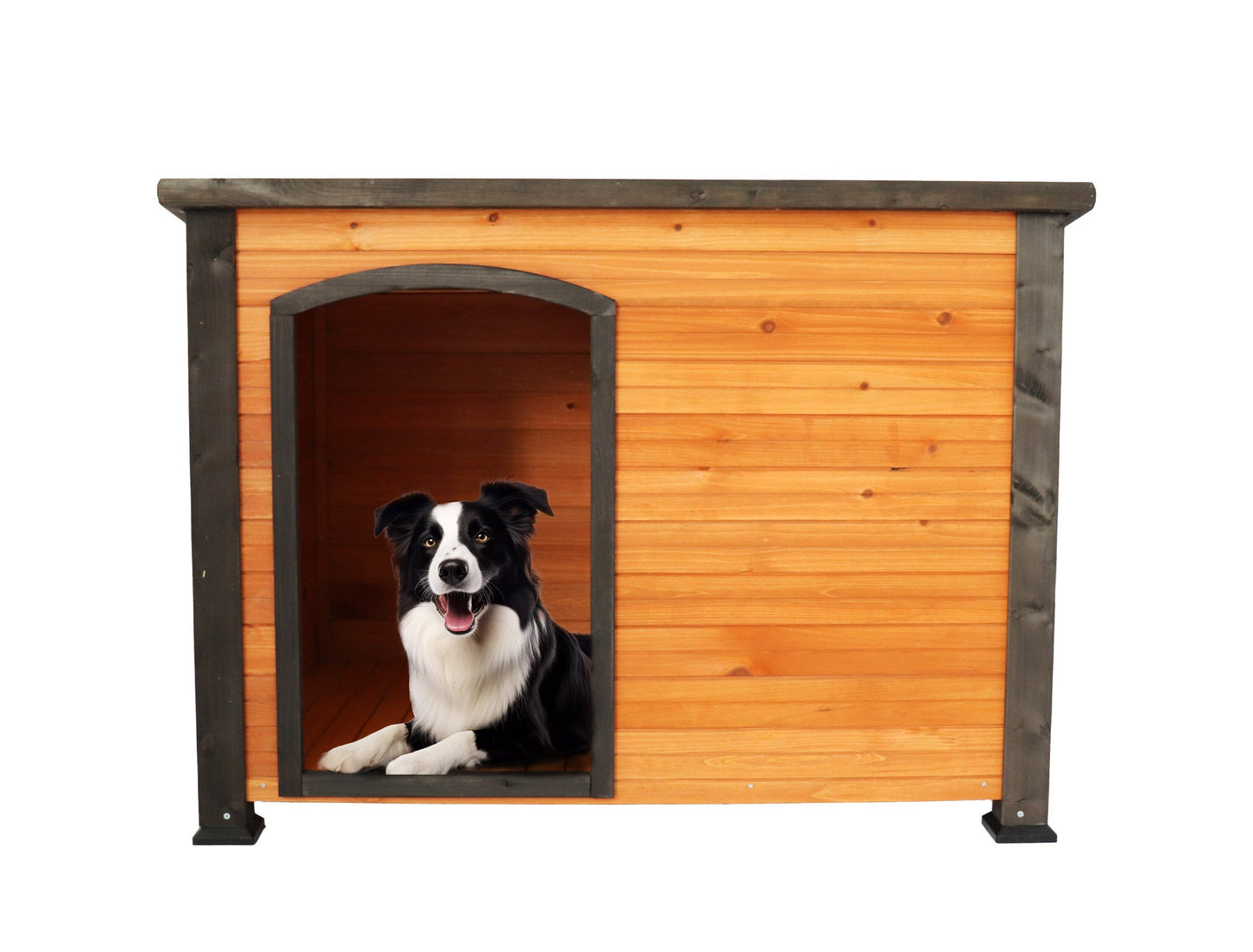 45'Dog House - Outdoor and indoor wooden kennel