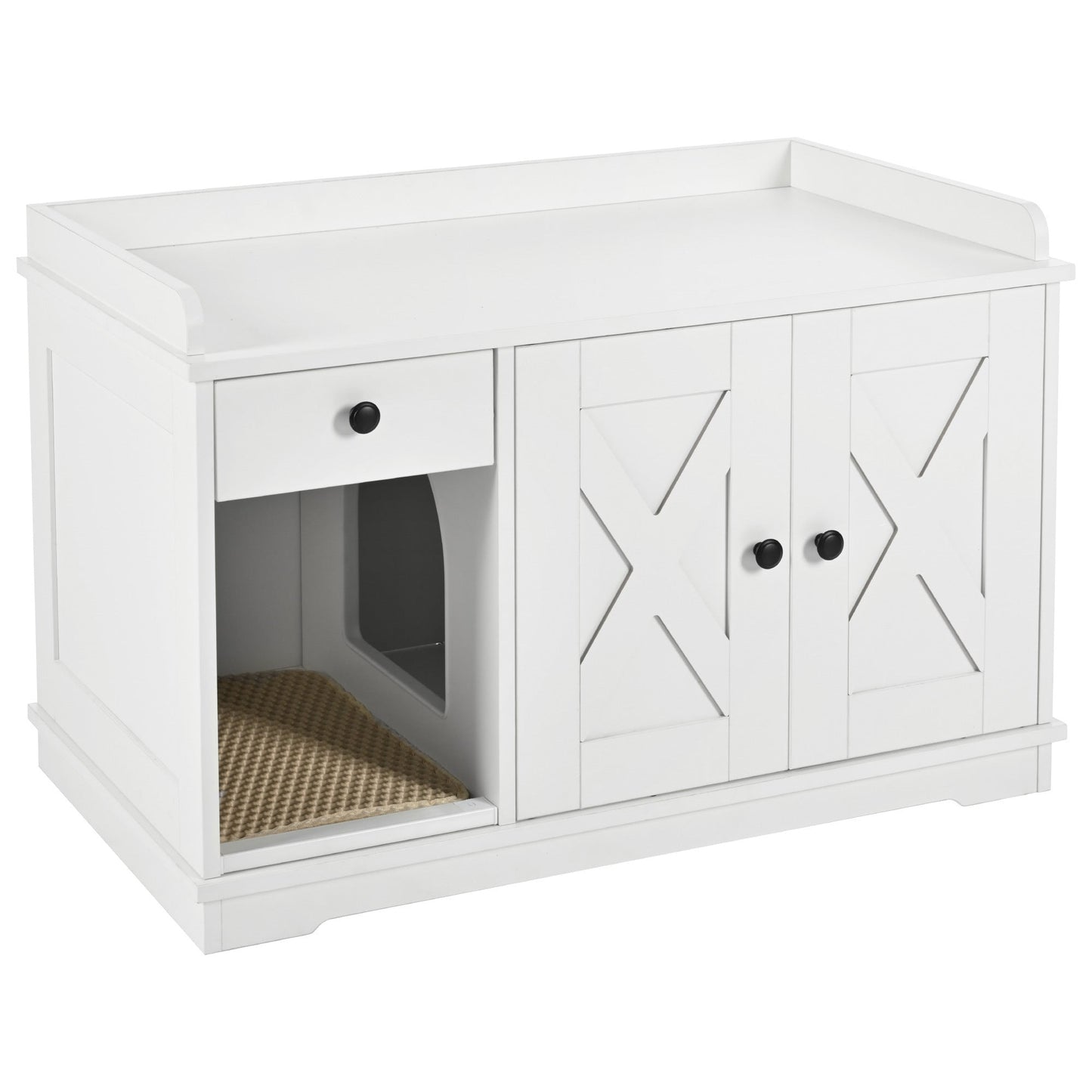 Litter Box Furniture Hidden with Cat Litter