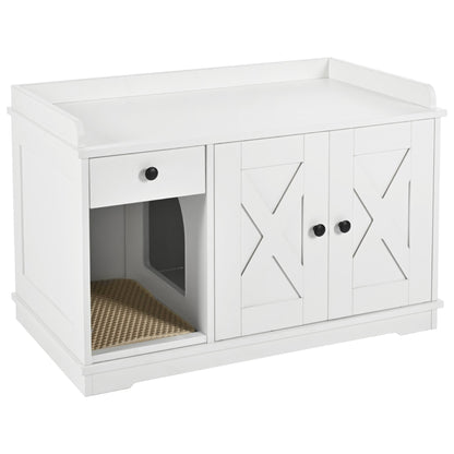 Litter Box Furniture Hidden with Cat Litter