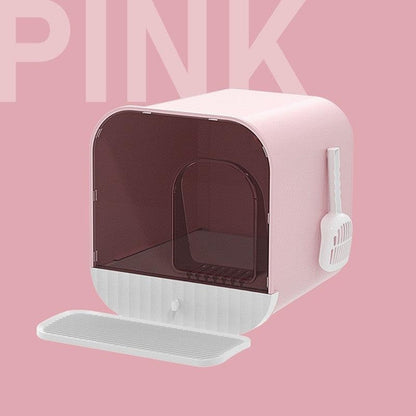 Enclosed Splash-Proof Cat Litter Box with Drawer Design – The PetRiot