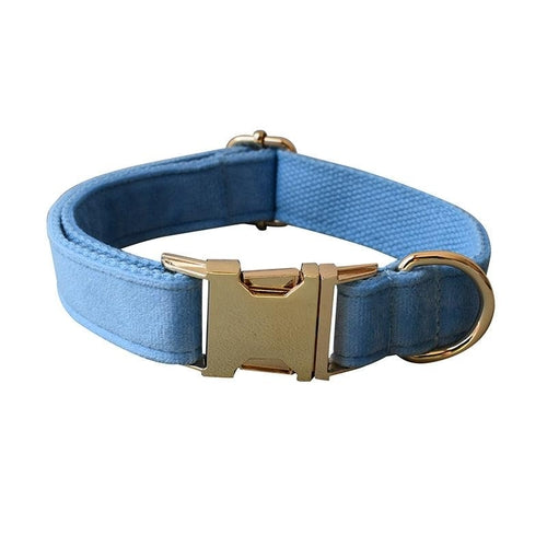 Luxury Velvet Dog Collar And Leash Set