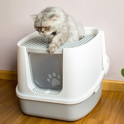 Fashionable Enclosed Cat Litter Box with Anti-Splash Design for Cats | The PetRiot
