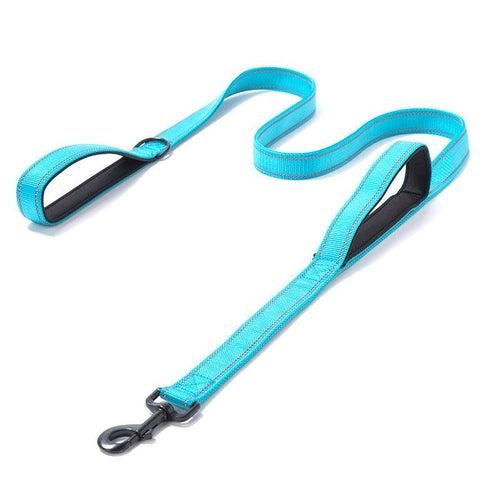 Reflective Nylon Double Thickened Dog Leash - Enhanced Visibility And