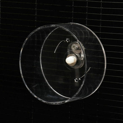 Transparent Acrylic Pet Exercise Wheel - The Ultimate Hamster Fitness