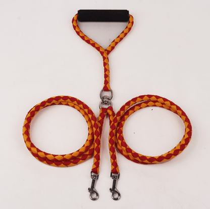Double-Ended Hand-Knitted Braided Rope Dog Leash