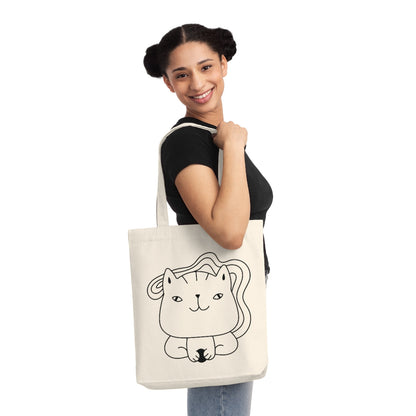 Cute Kitten Woven Tote Bag
