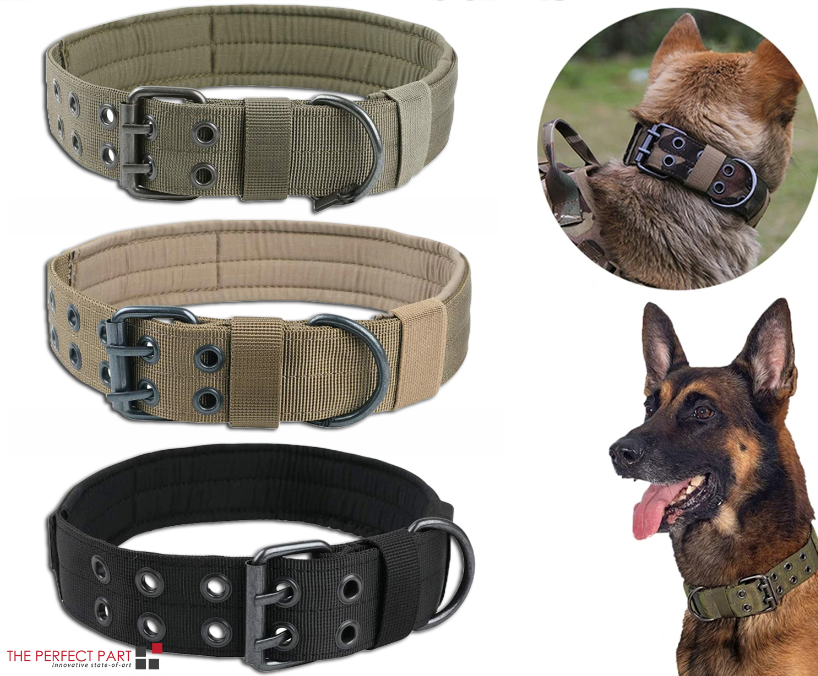 2" Wide Tactical Heavy Duty Nylon Large Dog Collar K9 Military