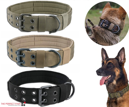 2" Wide Tactical Heavy Duty Nylon Large Dog Collar K9 Military