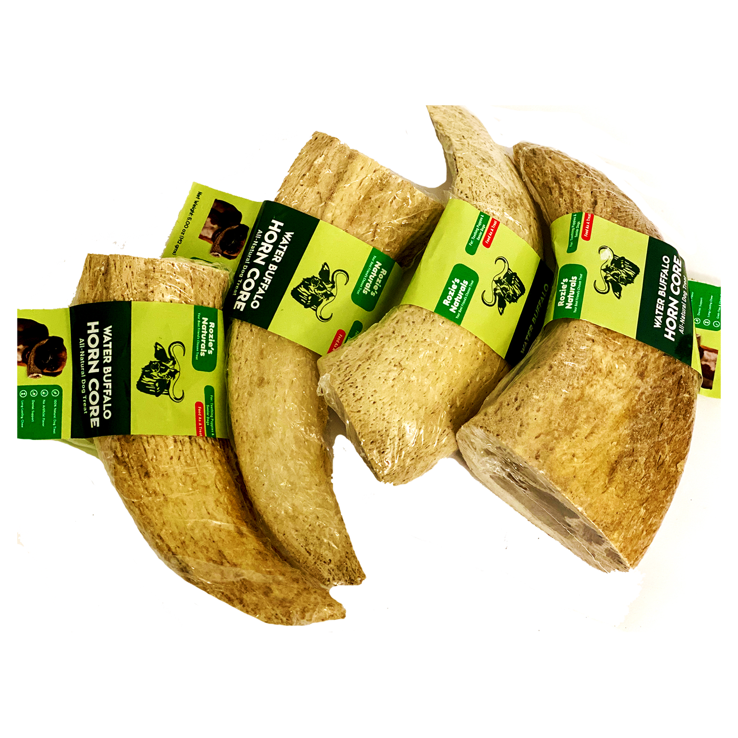 Water Buffalo Horn Core Dog Chews – 2 Count (10 oz) | Natural Long-Lasting Dental Treats