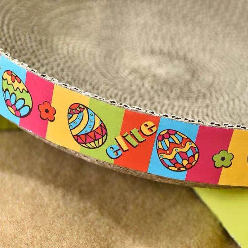 Round Cat Scratch Lounge - Interactive Corrugated Paper Toy For Cats