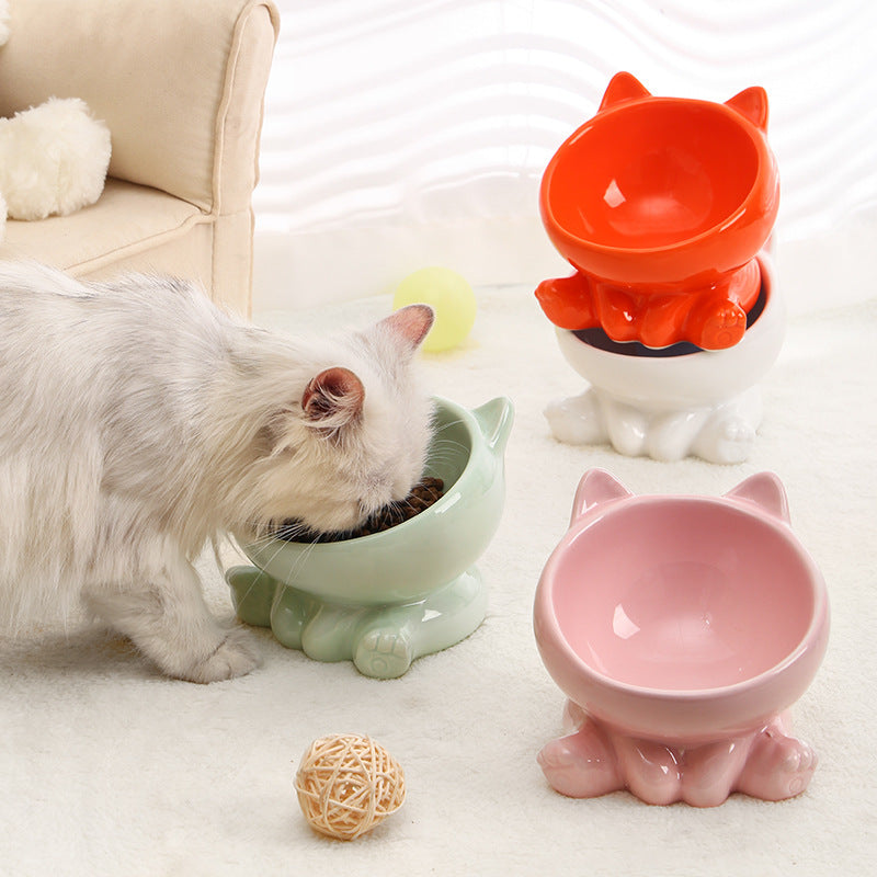 Ceramic Cat Shaped Bowl Set