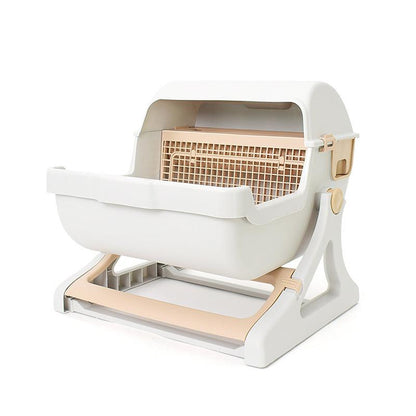 Sleek Kitty Corner Cat Litter Box
