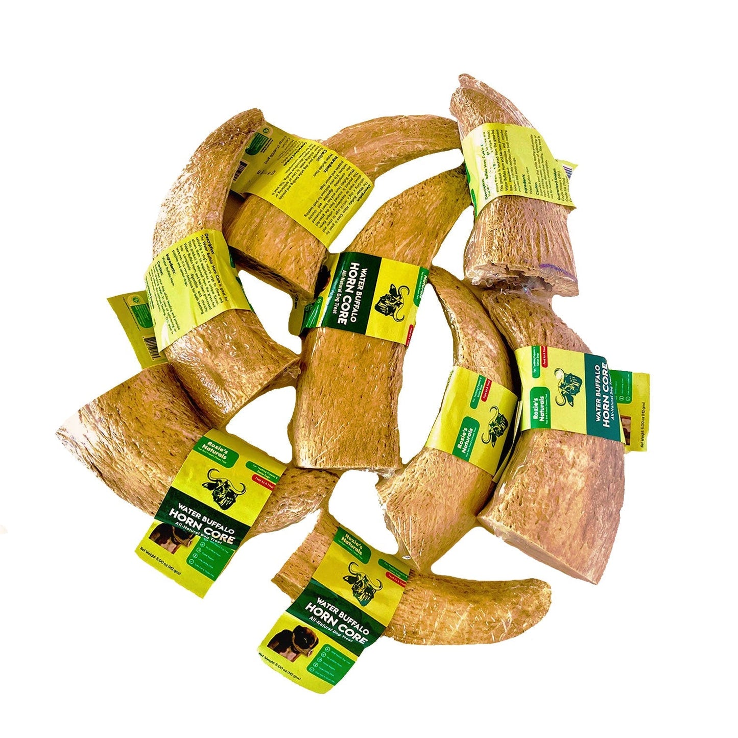 Water Buffalo Horn Core Dog Chews – 2 Count (10 oz) | Natural Long-Lasting Dental Treats