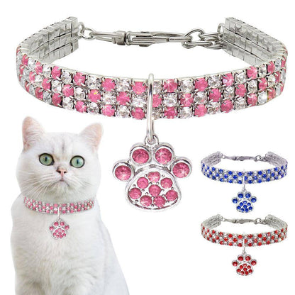 Elegant Diamond Mix Pet Collar