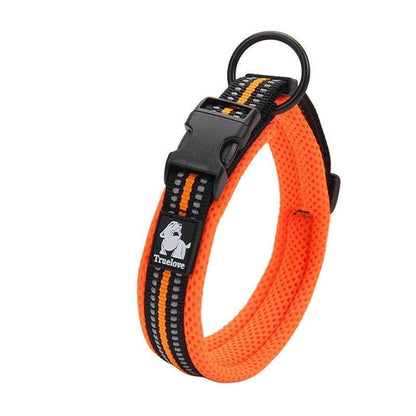 Reflective Mesh Dog Collar with Stainless Steel Buckle