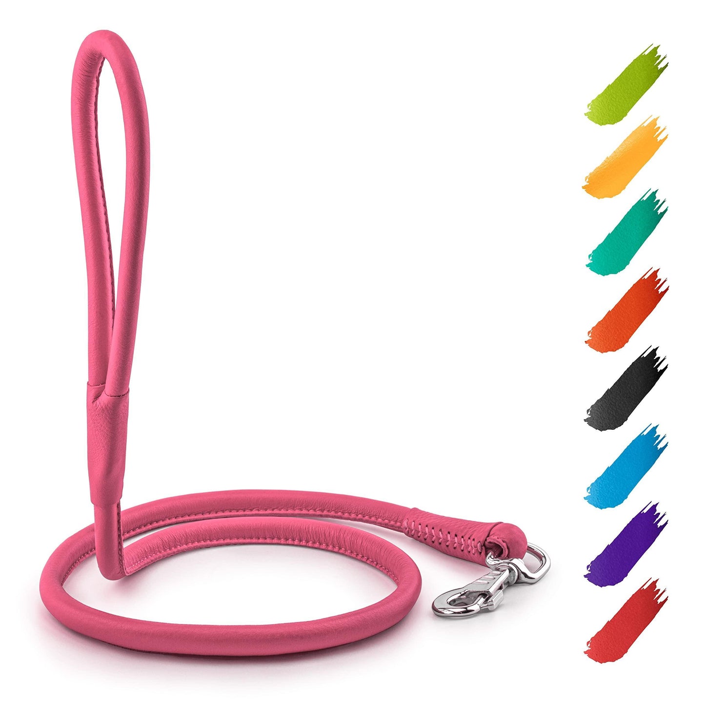 Rolled Leather Dog Leash 4Ft * 0.4in