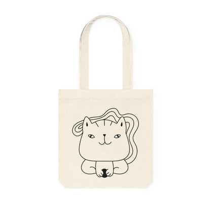 Cute Kitten Woven Tote Bag