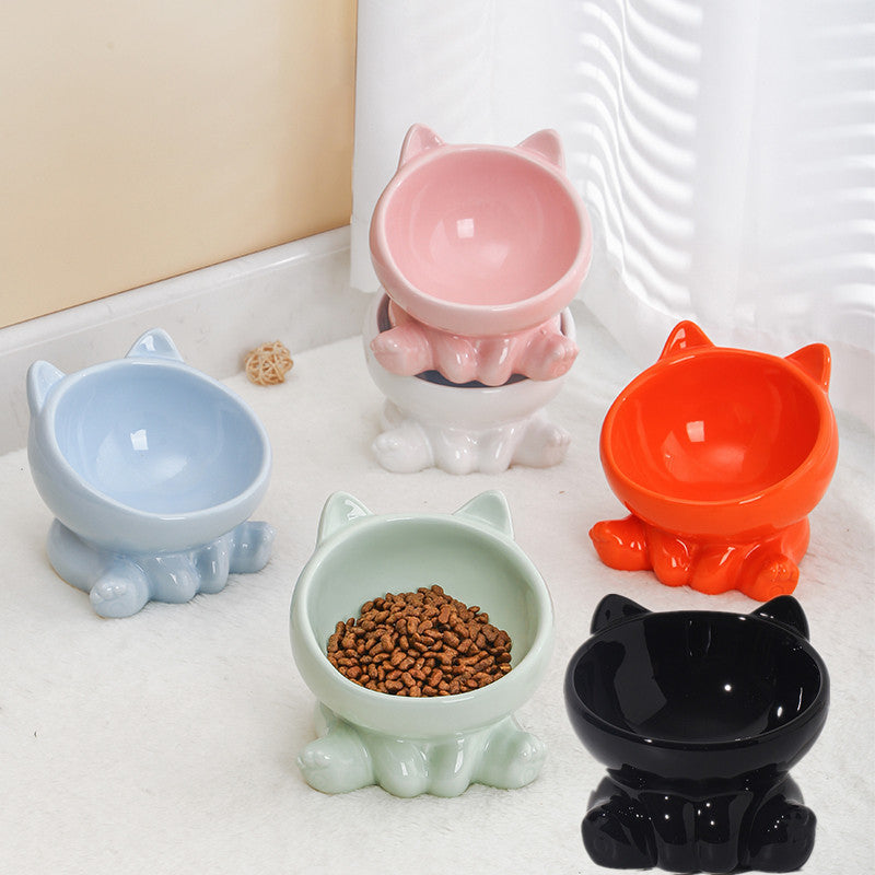 Ceramic Cat Shaped Bowl Set