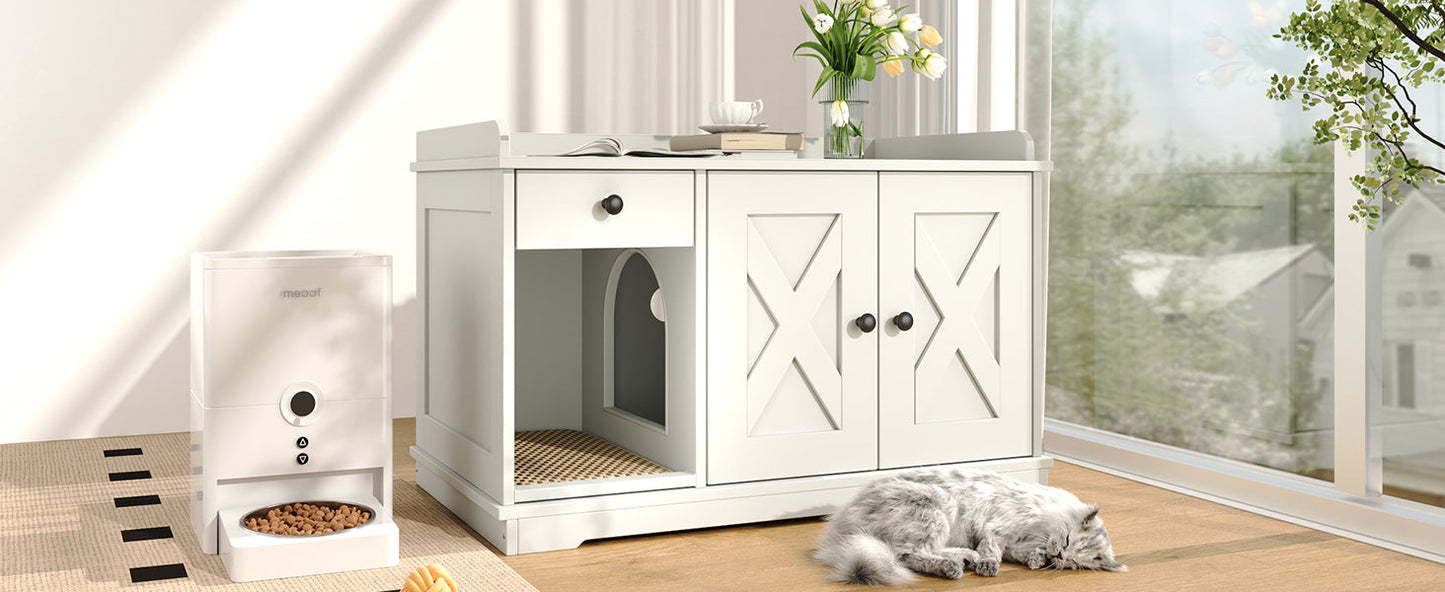 Litter Box Furniture Hidden with Cat Litter