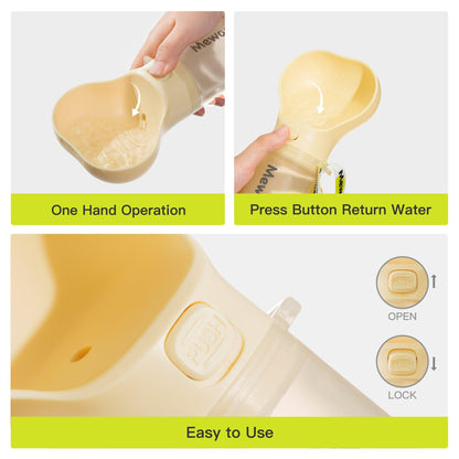 Mewoofun 2-In-1 Pet Water Bottle And Food Dispenser With Poop Bag