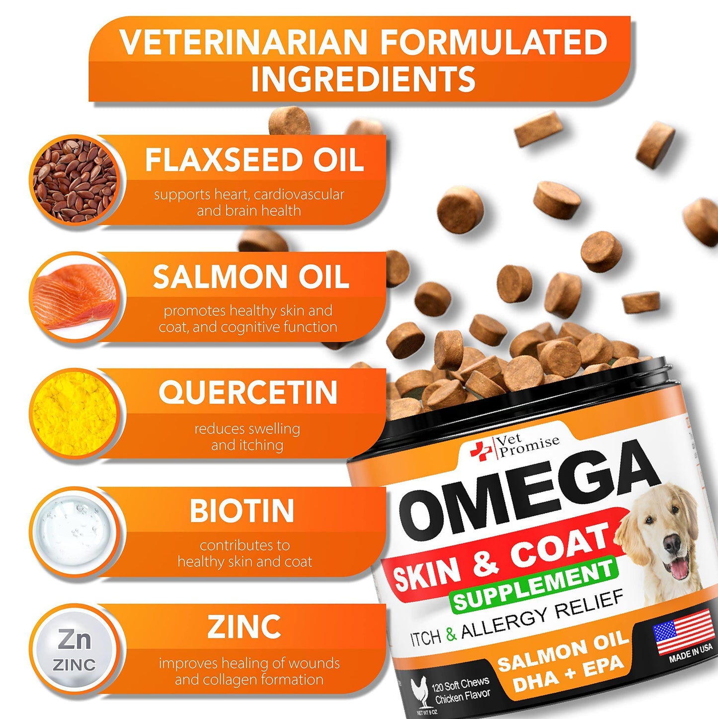 Omega 3 for Dogs - Dog Skin and Coat Supplement