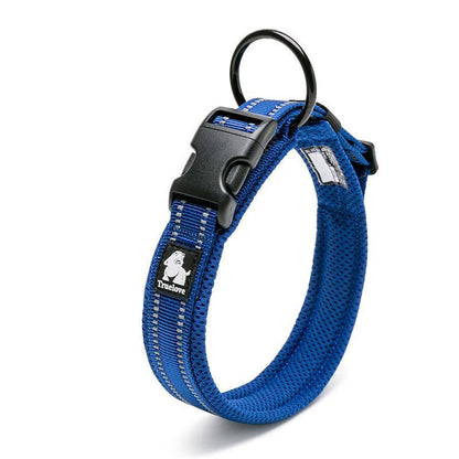 Reflective Mesh Dog Collar with Stainless Steel Buckle