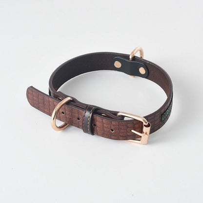 Ultimate Pet Walking Set: Stylish Pu Leash And Collar Combo