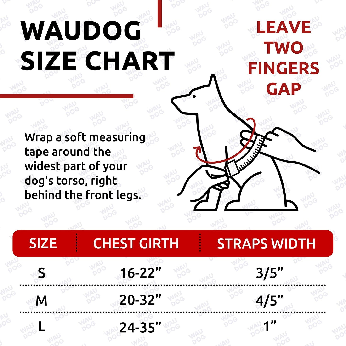 WAUDOG Waterproof Adjustable Dog Harness