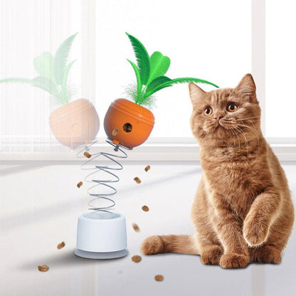 Interactive Carrot Food Leaking Cat Toy