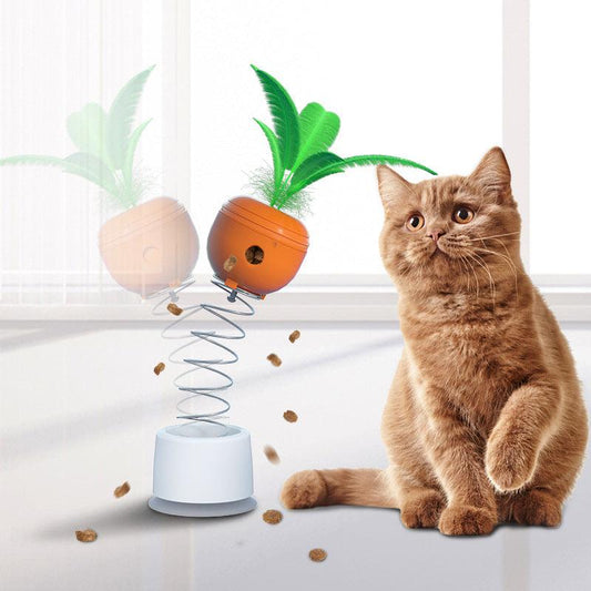 Interactive Carrot Food Leaking Cat Toy