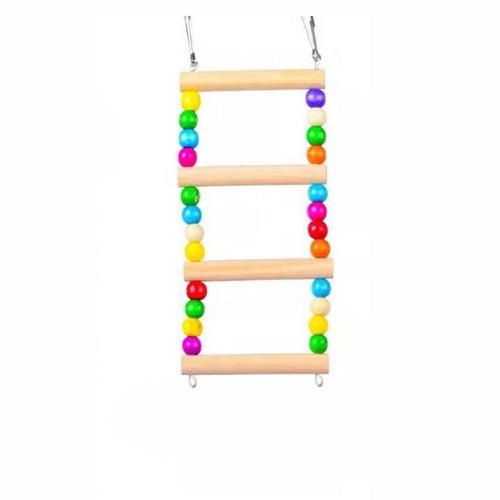 Peony Paradise Wooden Bird Swing And Biting Toy Set