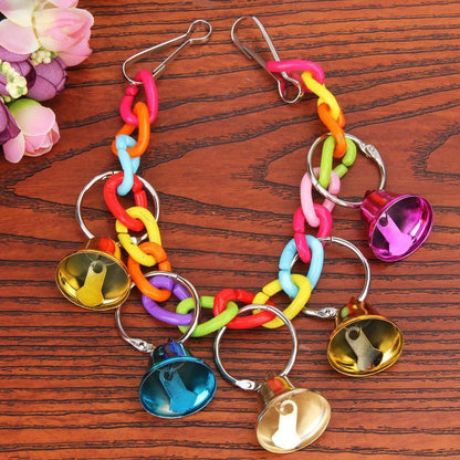 Peony Paradise Wooden Bird Swing And Biting Toy Set