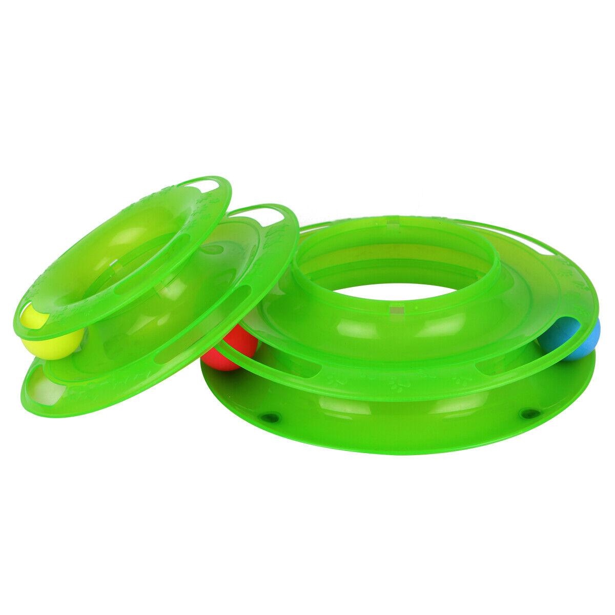 Interactive Kitty Playland: Stacked Ball Disk Toy For Endless Feline
