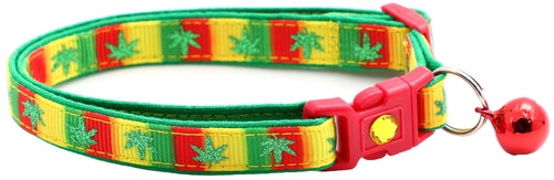 Marijuana Leaves - Breakaway Cat Collar