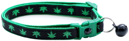 Marijuana Leaves - Breakaway Cat Collar