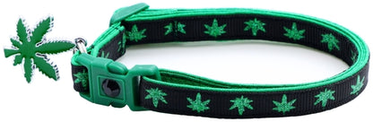 Marijuana Leaves - Breakaway Cat Collar
