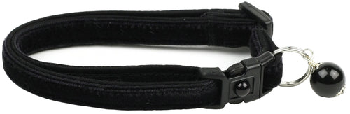 Soft Black Velvet Cat Collar