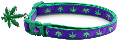 Marijuana Leaves - Breakaway Cat Collar