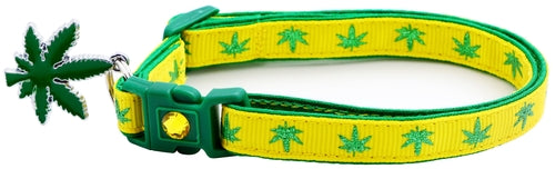 Marijuana Leaves - Breakaway Cat Collar