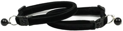 Soft Black Velvet Cat Collar