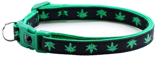 Marijuana Leaves - Breakaway Cat Collar